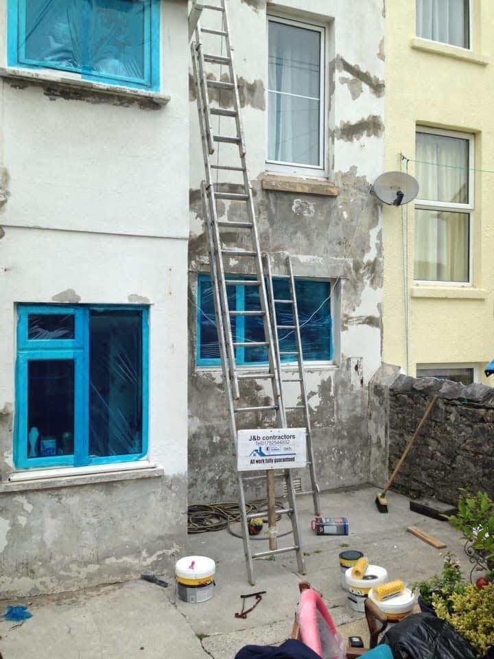 Render repair work in Axminster