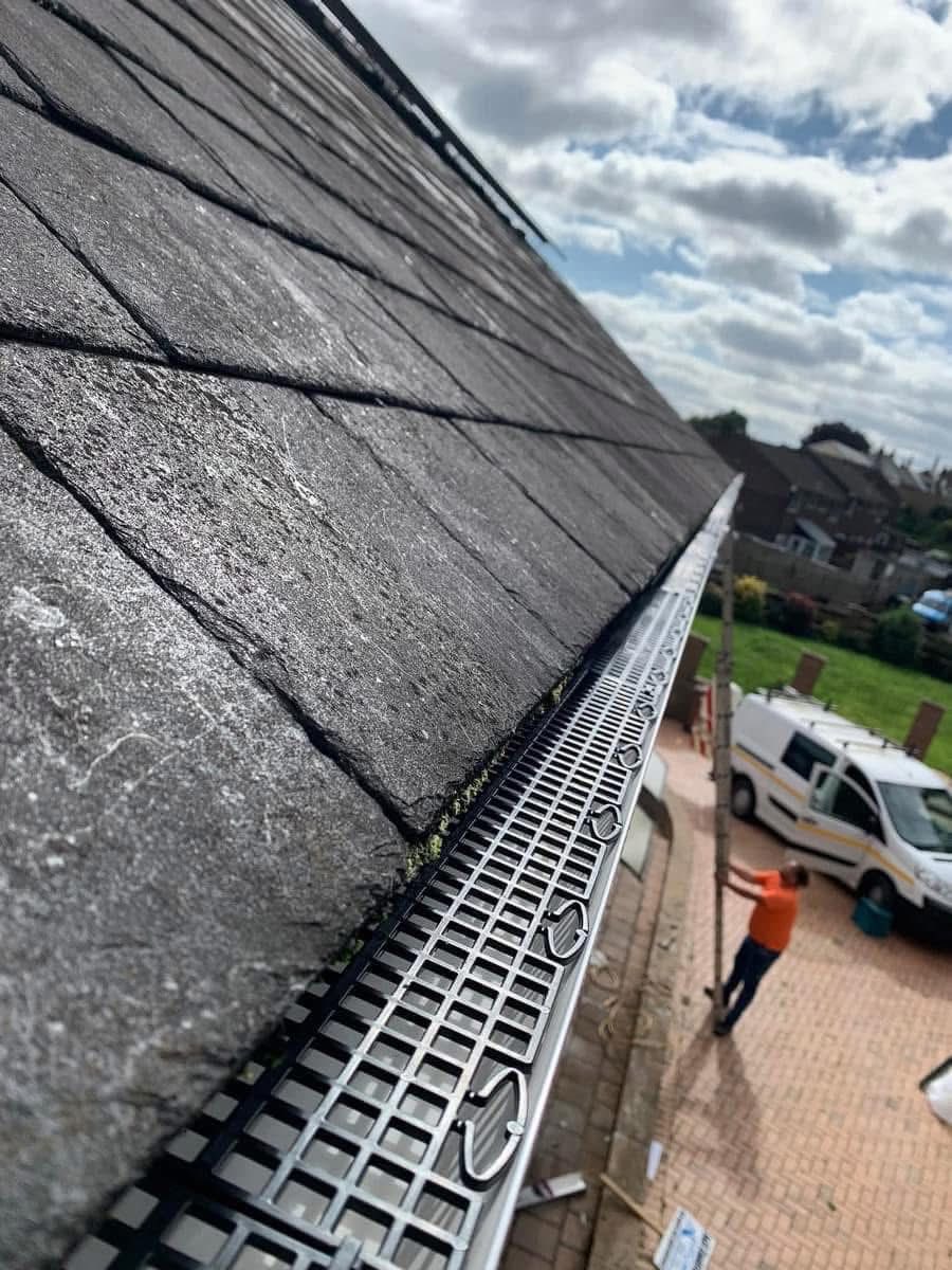 Gutter installation project in Axminster